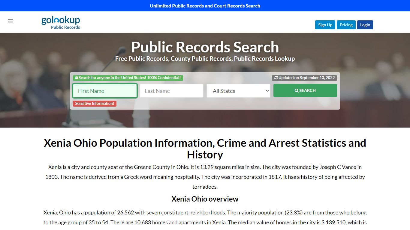 Xenia Public Records, Xenia Court Records - GoLookUp