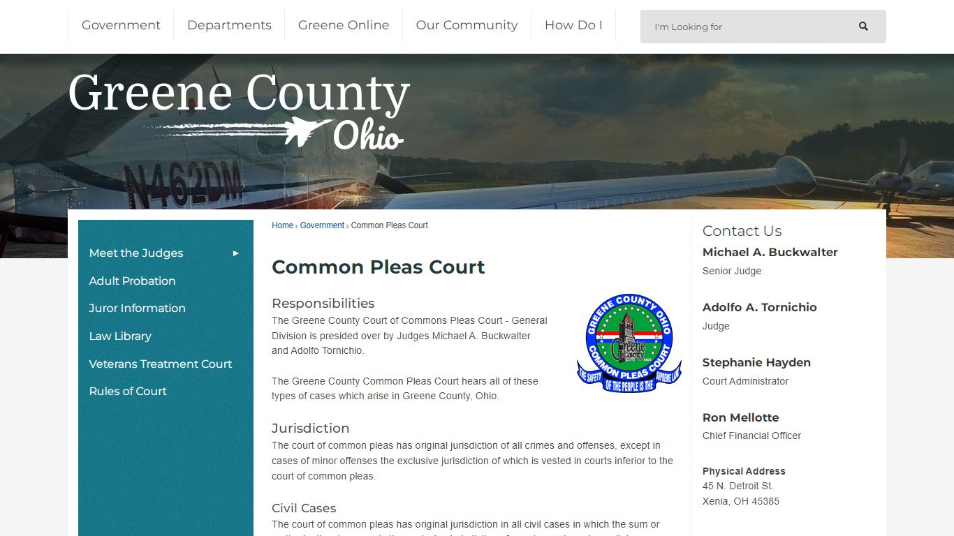 Common Pleas Court | Greene County, OH - Official Website